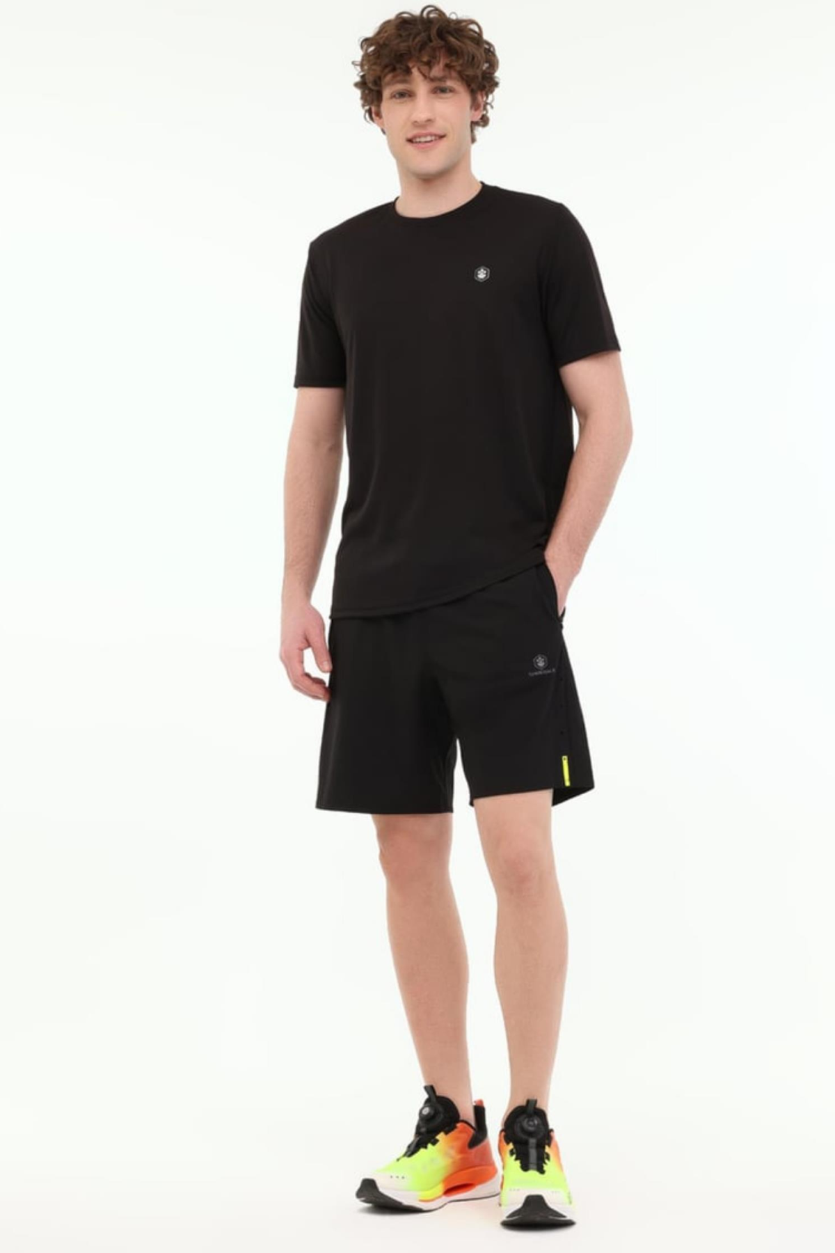 LUMBERJACK CT100 SADE ARMALI %100 POLYESTER BASIC TSHIRT