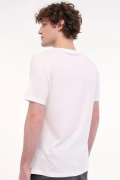 LUMBERJACK MB  CT110 PM  KOL ARMALI BASKISIZ 0 YAKA BASIC KISA KOL TSHIRT