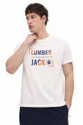 LUMBERJACK ML OKINA 11ID1-104 FX ON YAZIL BASKILI KISA KOL  TSHIRT