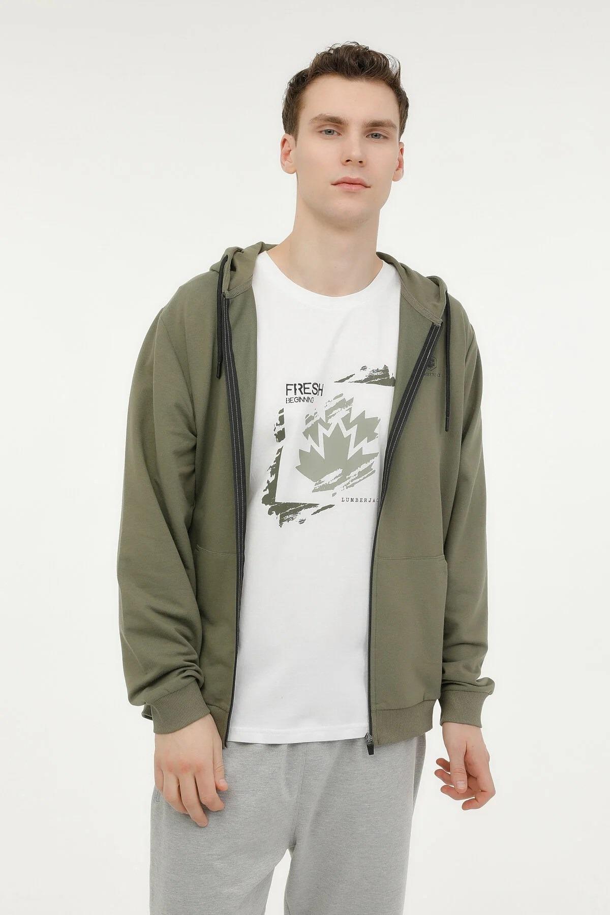 LUMBERJACK SN72 BASIC HOODIE FULL ZIP 1PR KAPSONLU ON FERMUA LUMBERJACK SN72 BASIC HOODIE FULL ZIP 1PR KAPSONLU ON FERMUA