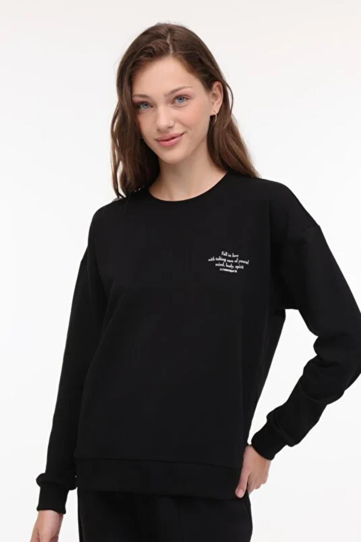 LUMBERJACK WB ANNA 16 0 YAKA YAZILI SWEAT