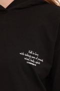 LUMBERJACK WB ANNA 17CT1179 KAPUSONLU  YAZILI SWEAT