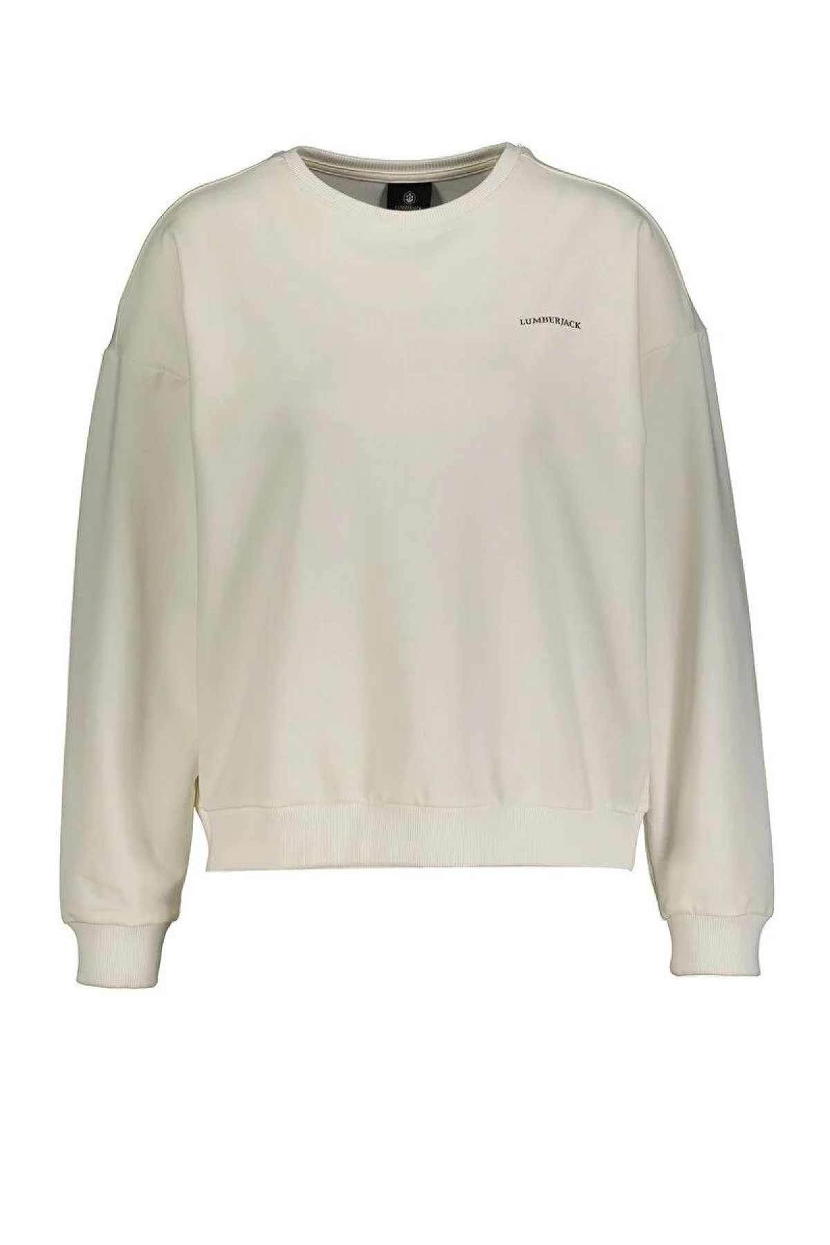LUMBERJACK WB CROP 16SN79 4FX LUMBERJACK YAZILI YUVARLAK YAKA SWEAT
