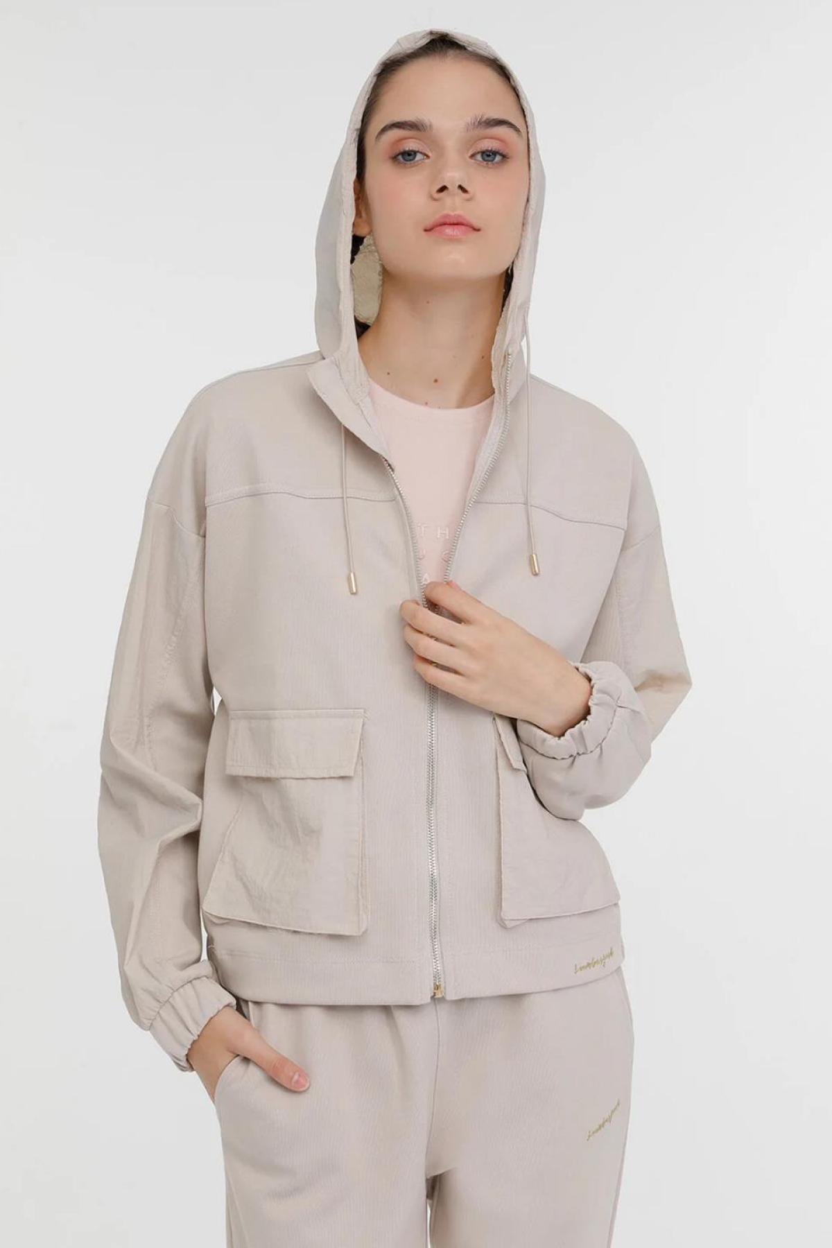 LUMBERJACK WL MABEL 18ES120 PR KAPSONLU FERMUARLI SWEAT