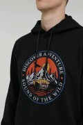 LUMBERJACKWILD CG575 ADVENTURE YAZILI KAPUSONLU CEPSIZ SWEAT LUMBERJACKWILD CG575 ADVENTURE YAZILI KAPUSONLU CEPSIZ SWEAT