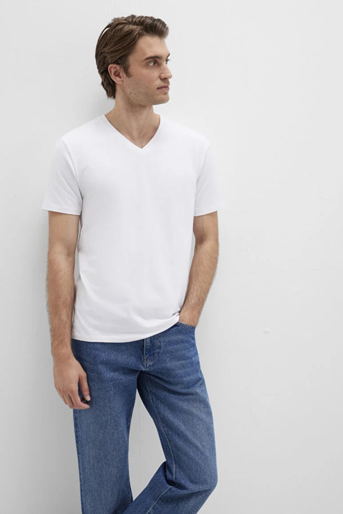 MAVI M061748-25752 STRECH V YAKA  KISA KOL ERKEK T-SHIRT