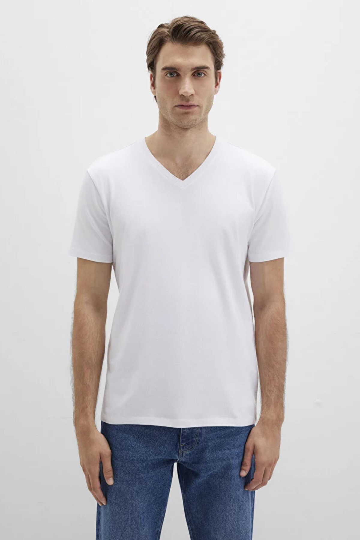 MAVI M061748-25752 STRECH V YAKA  KISA KOL ERKEK T-SHIRT