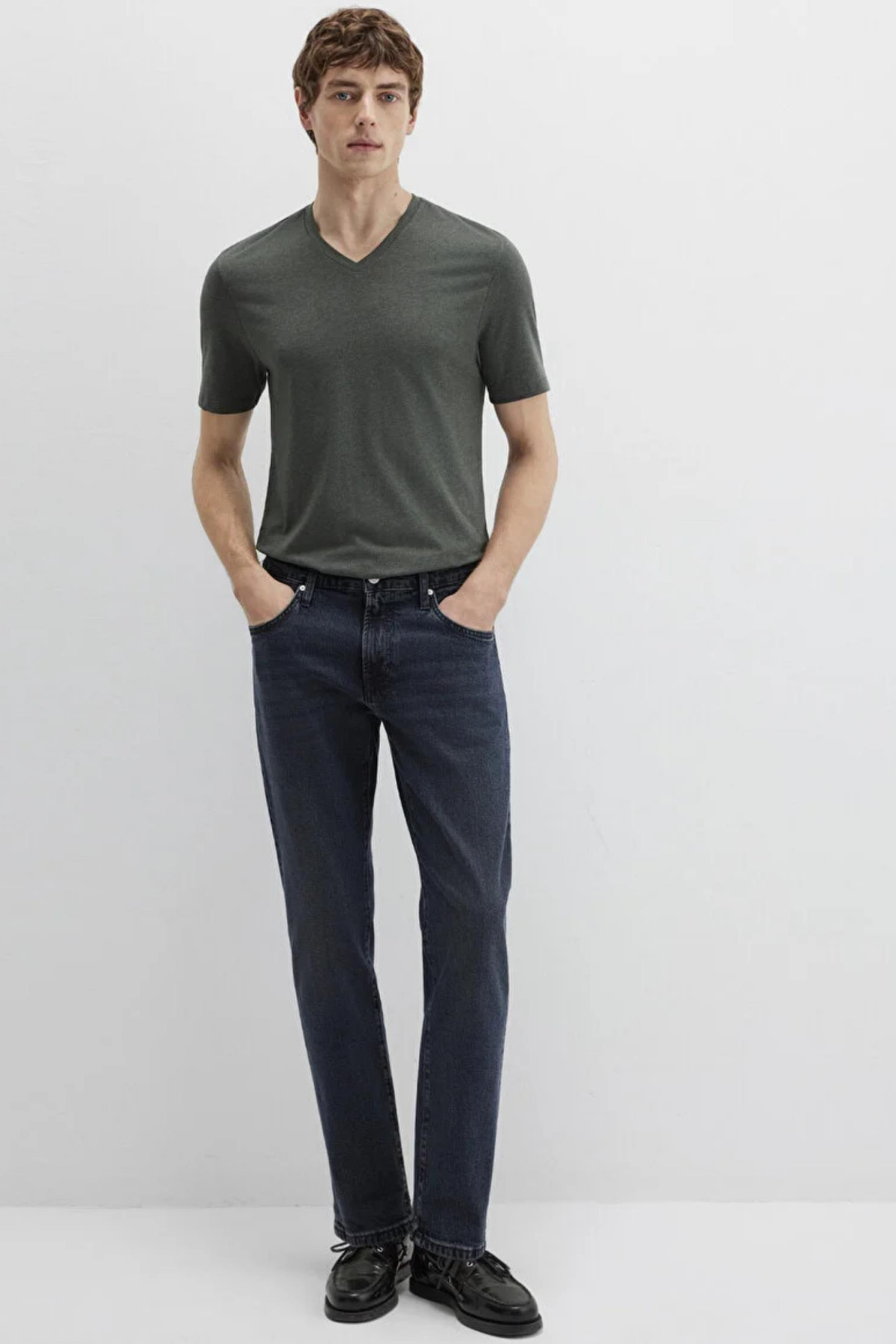 MAVI M061748-25752 STRECH V YAKA  KISA KOL ERKEK T-SHIRT