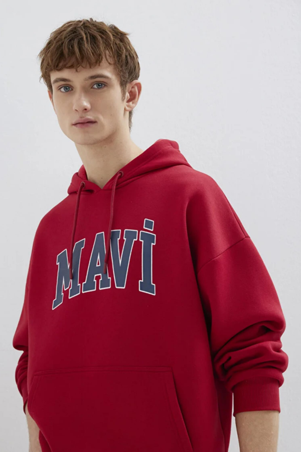 MAVI M067149  MAVI BASKILI KAPUSONLU SWEATSHIRT