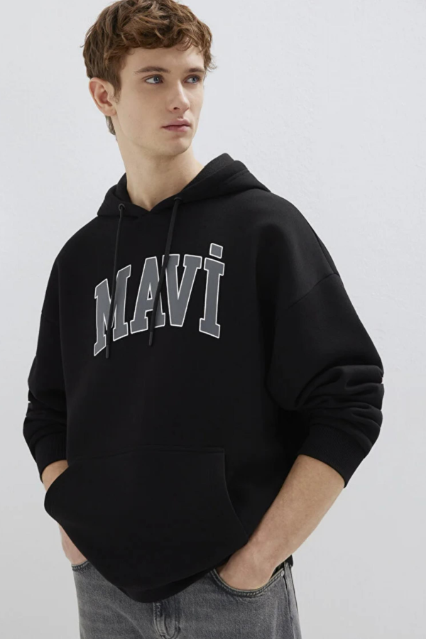 MAVI M067149  MAVI BASKILI KAPUSONLU SWEATSHIRT