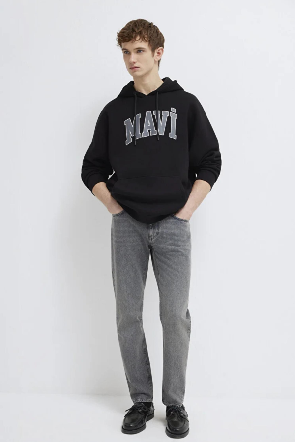MAVI M067149  MAVI BASKILI KAPUSONLU SWEATSHIRT