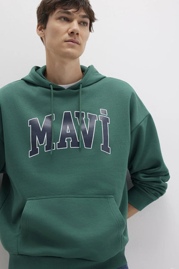 MAVI M067179  MAVI BASKILI KAPUSONLU SWEATSHIRT