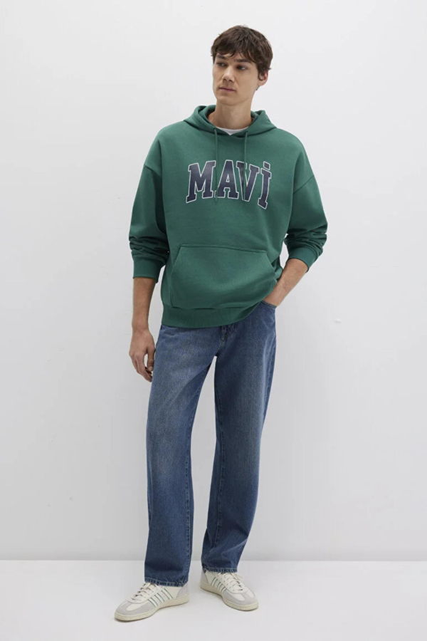 MAVI M067179  MAVI BASKILI KAPUSONLU SWEATSHIRT