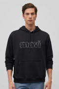 MAVI M0S10196 MAVI YAZILI KAPUSONLU SWEATSHIRT