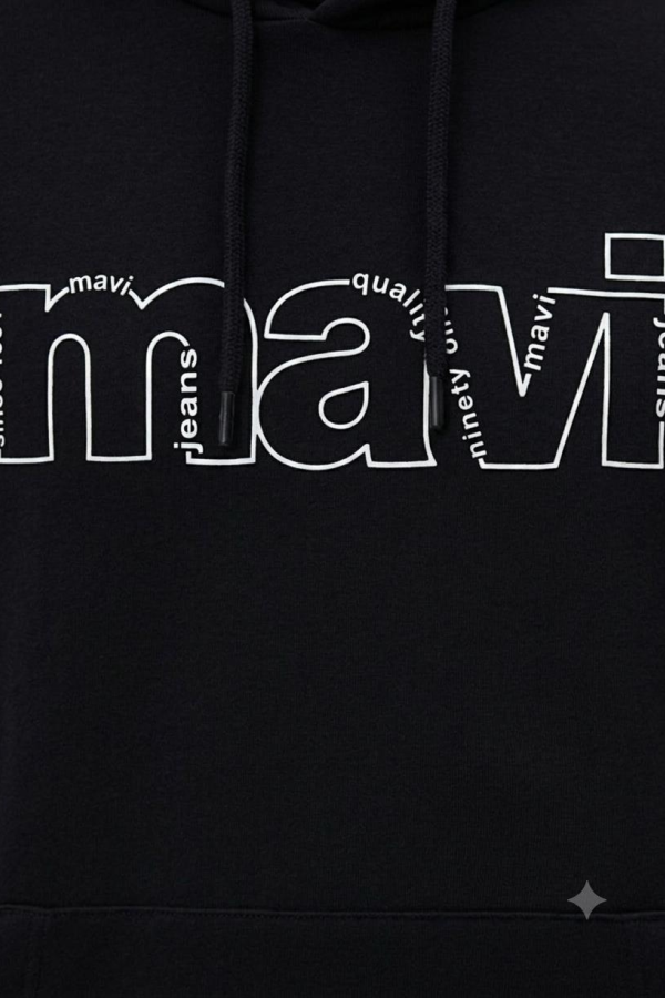 MAVI M0S10196 MAVI YAZILI KAPUSONLU SWEATSHIRT
