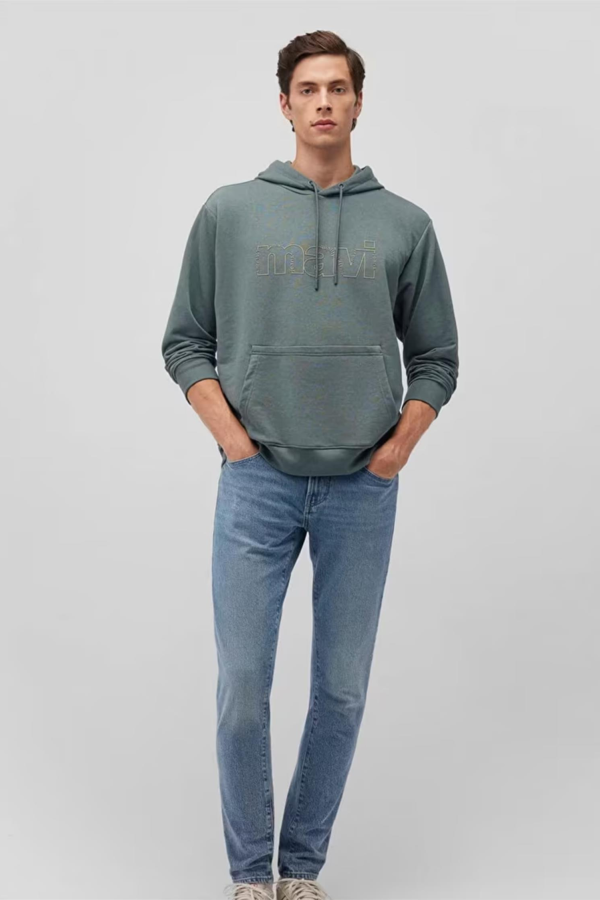 MAVI M0S10196 MAVI YAZILI KAPUSONLU SWEATSHIRT