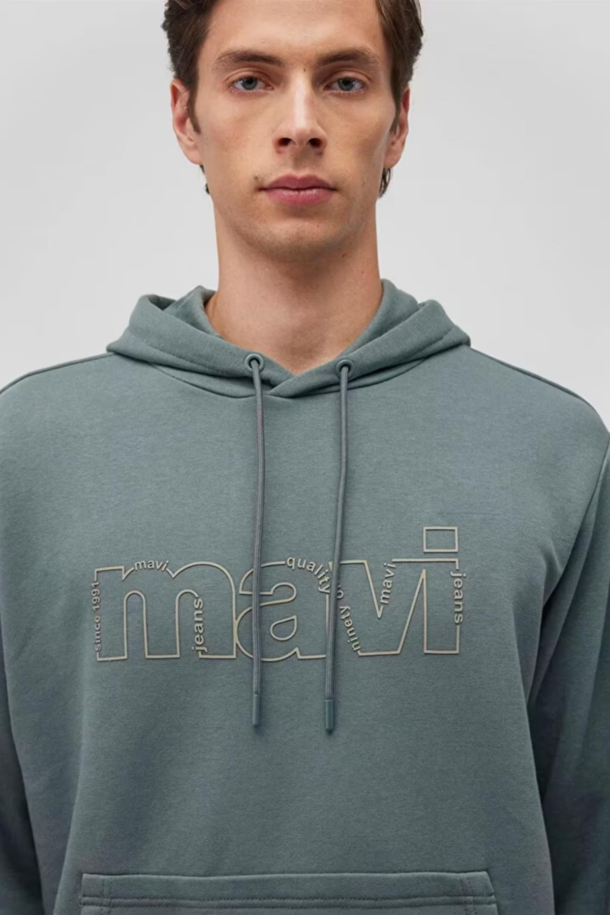 MAVI M0S10196 MAVI YAZILI KAPUSONLU SWEATSHIRT