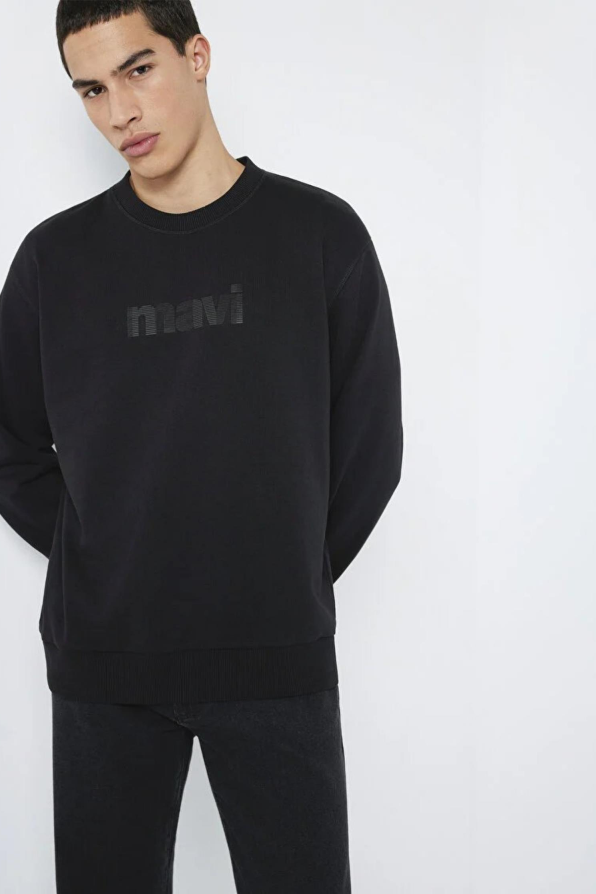 MAVI M0S10551-900 MAVİ BİSİKLET YAKA SWEATSHIRT