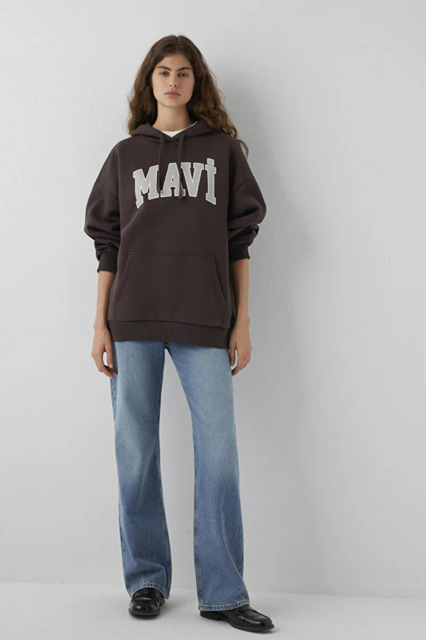 MAVI M1600361 MAVI LOGO KAPUSONLU SWEATSHIRT