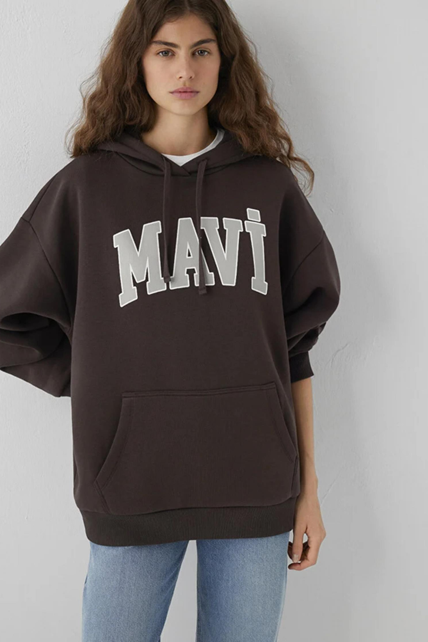 MAVI M1600361 MAVI LOGO KAPUSONLU SWEATSHIRT