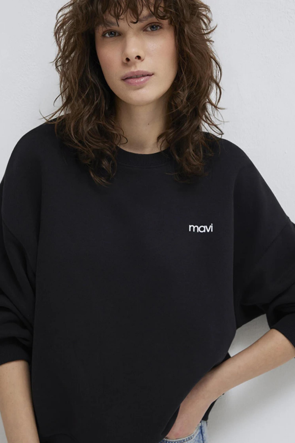 MAVI  M1S10490 YUVARLAK YAKA LOGO KADIN  SWEATSHIRT