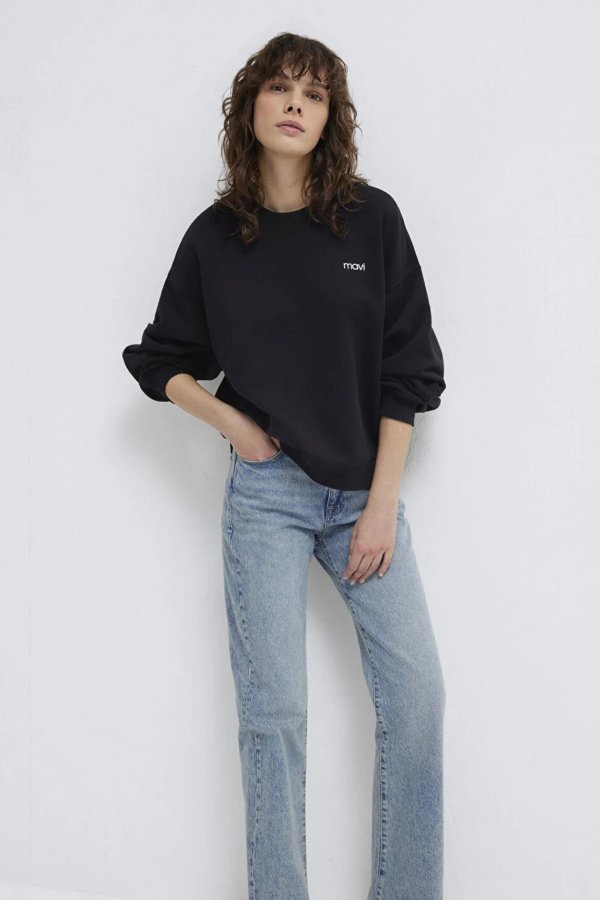 MAVI  M1S10490 YUVARLAK YAKA LOGO KADIN  SWEATSHIRT