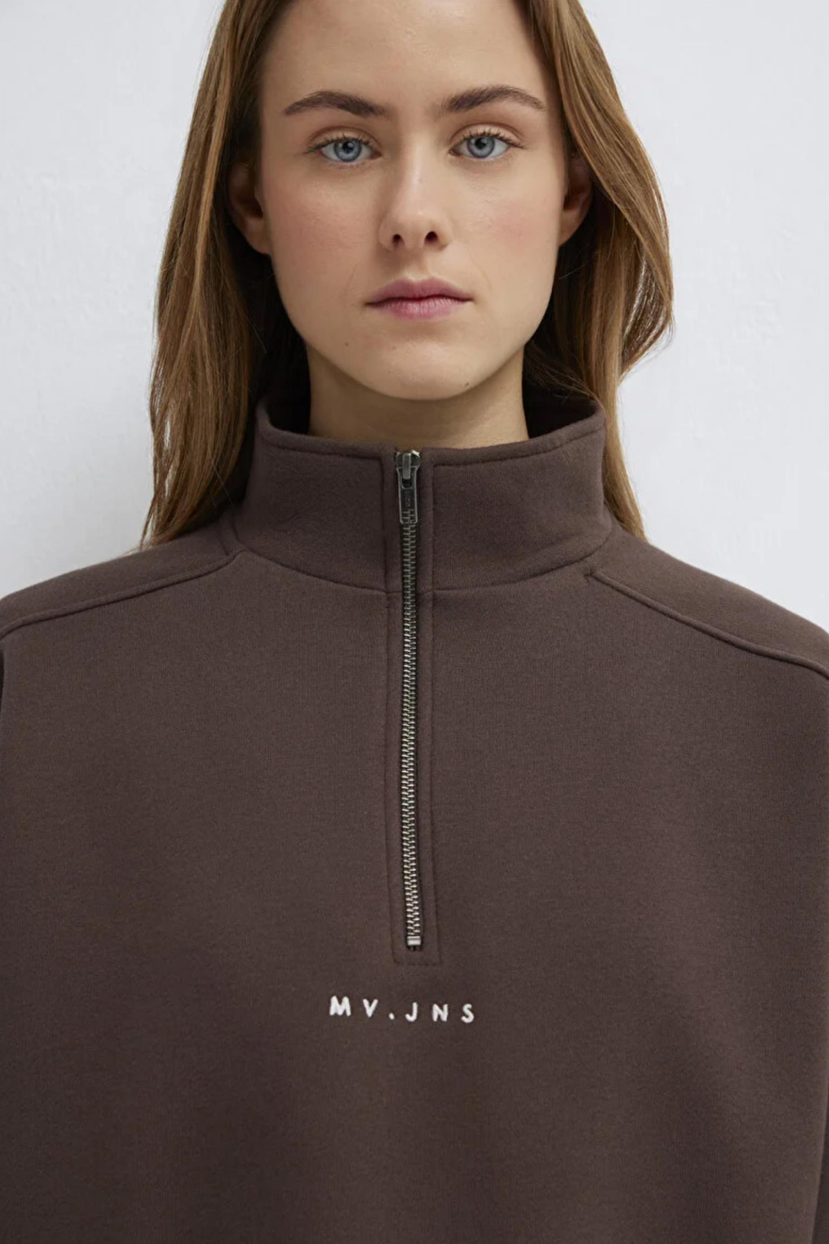 MAVI M1S10533 LOGO BASKIILI YARIM FERMUARLI KADIN SWEATSHIRT