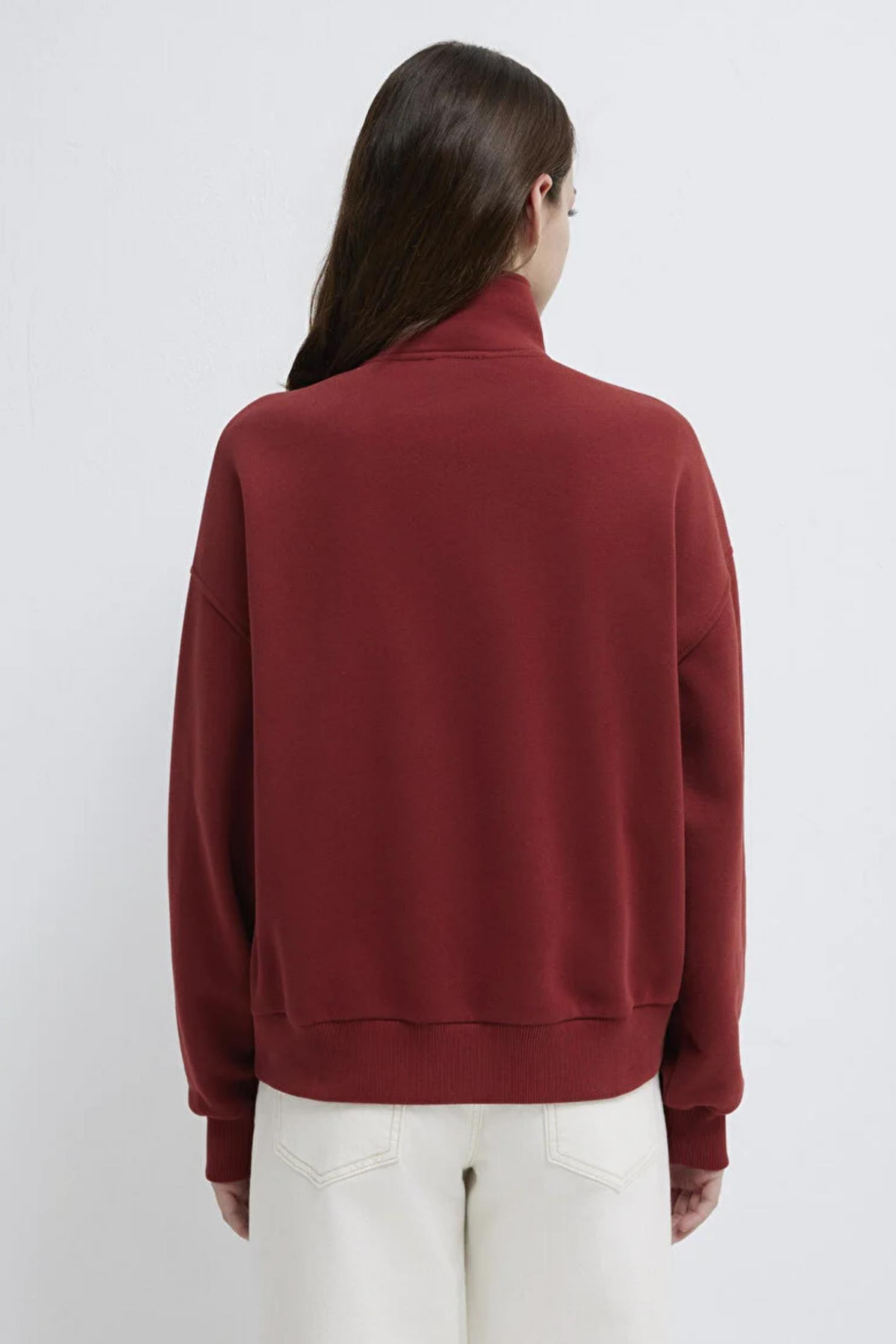MAVI M1S10533 LOGO BASKIILI YARIM FERMUARLI KADIN SWEATSHIRT