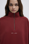 MAVI M1S10533 LOGO BASKIILI YARIM FERMUARLI KADIN SWEATSHIRT