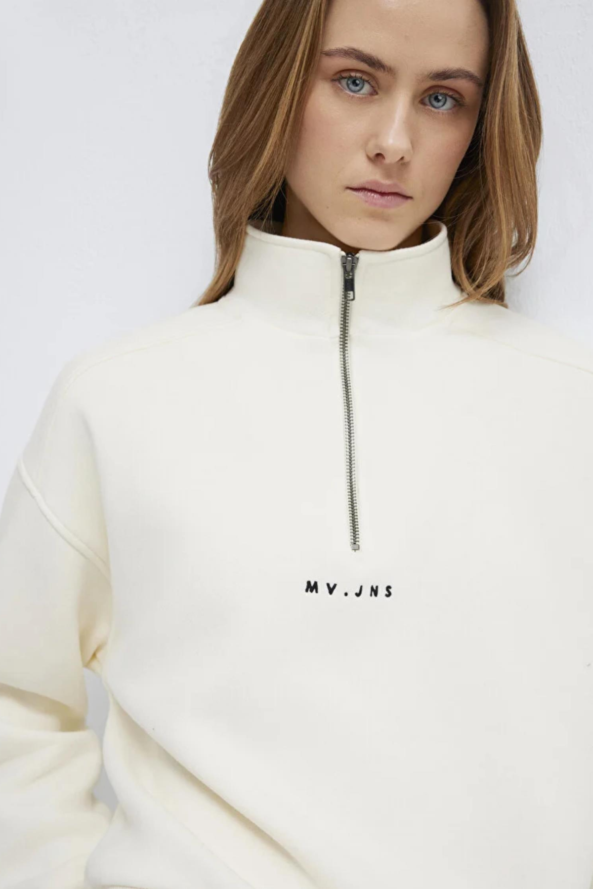 MAVI M1S10533 LOGO BASKIILI YARIM FERMUARLI KADIN SWEATSHIRT