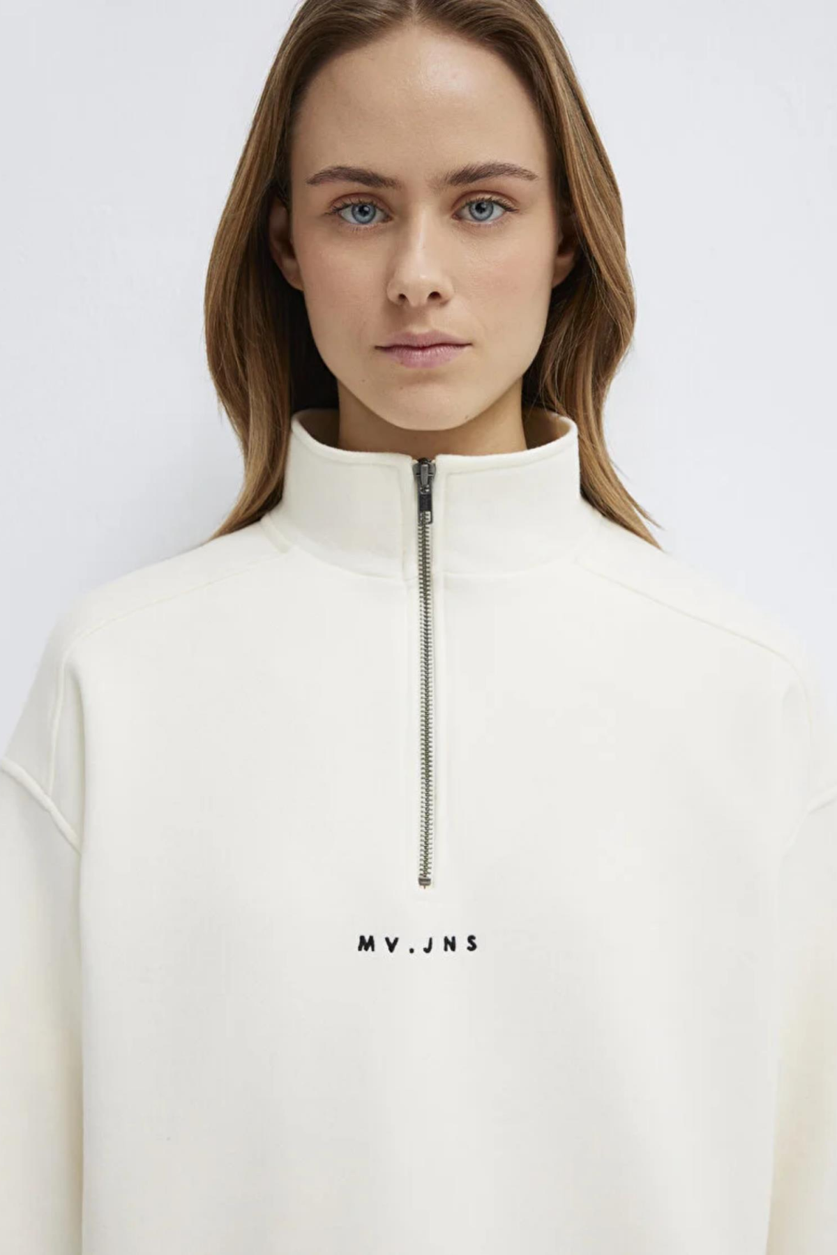MAVI M1S10533 LOGO BASKIILI YARIM FERMUARLI KADIN SWEATSHIRT