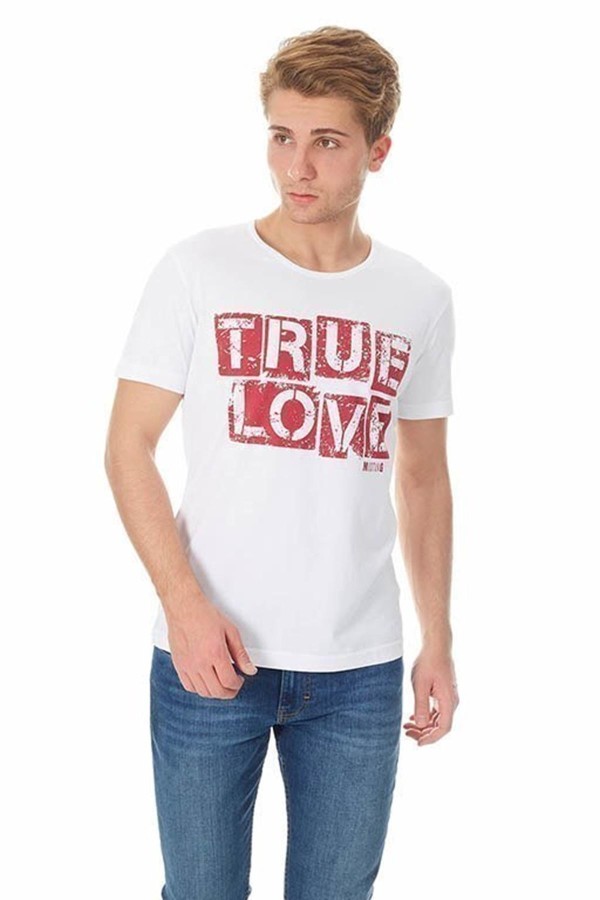 MUSTANG 04-M00239 TRUE LOVE YAZILI KISA KOL