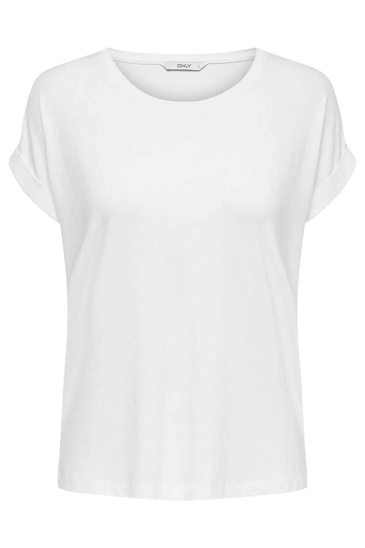 ONLY 15106662 ACIK YAKA KOL KATLAMALI KISA KOL TSHIRT