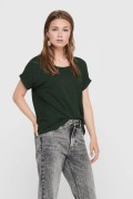 ONLY 15106662 ACIK YAKA KOL KATLAMALI KISA KOL TSHIRT