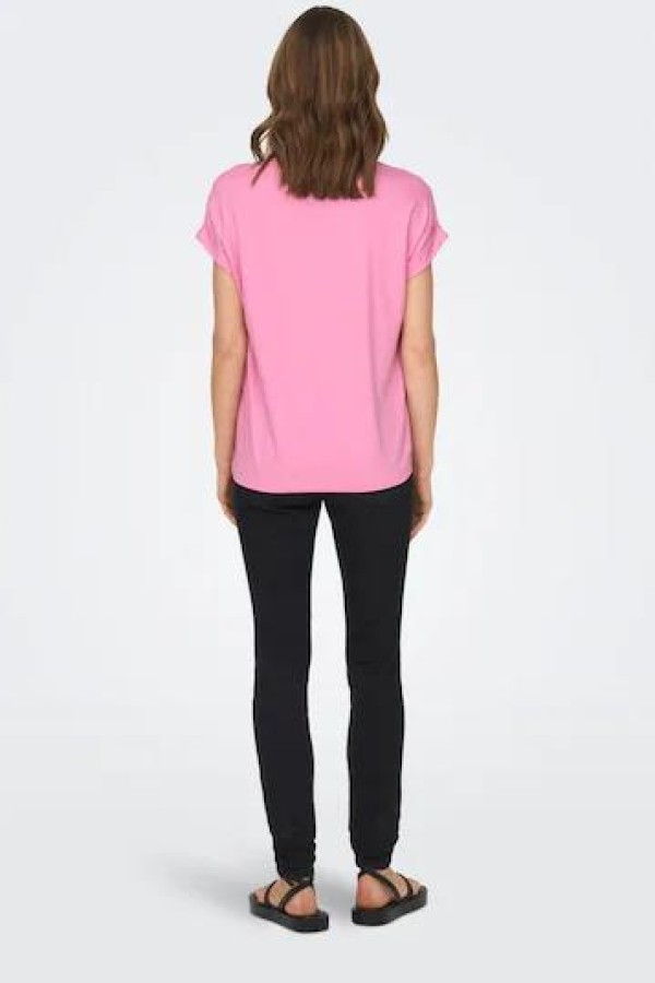 ONLY 15106662 ACIK YAKA KOL KATLAMALI KISA KOL TSHIRT