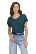 ONLY 15106662 ACIK YAKA KOL KATLAMALI KISA KOL TSHIRT