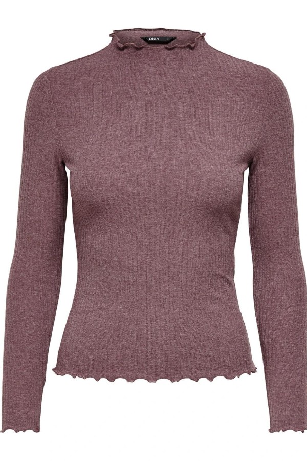 ONLY 15180040  YUVARLAK YAKA UZUN KOL KENDINDEN CIZGILI