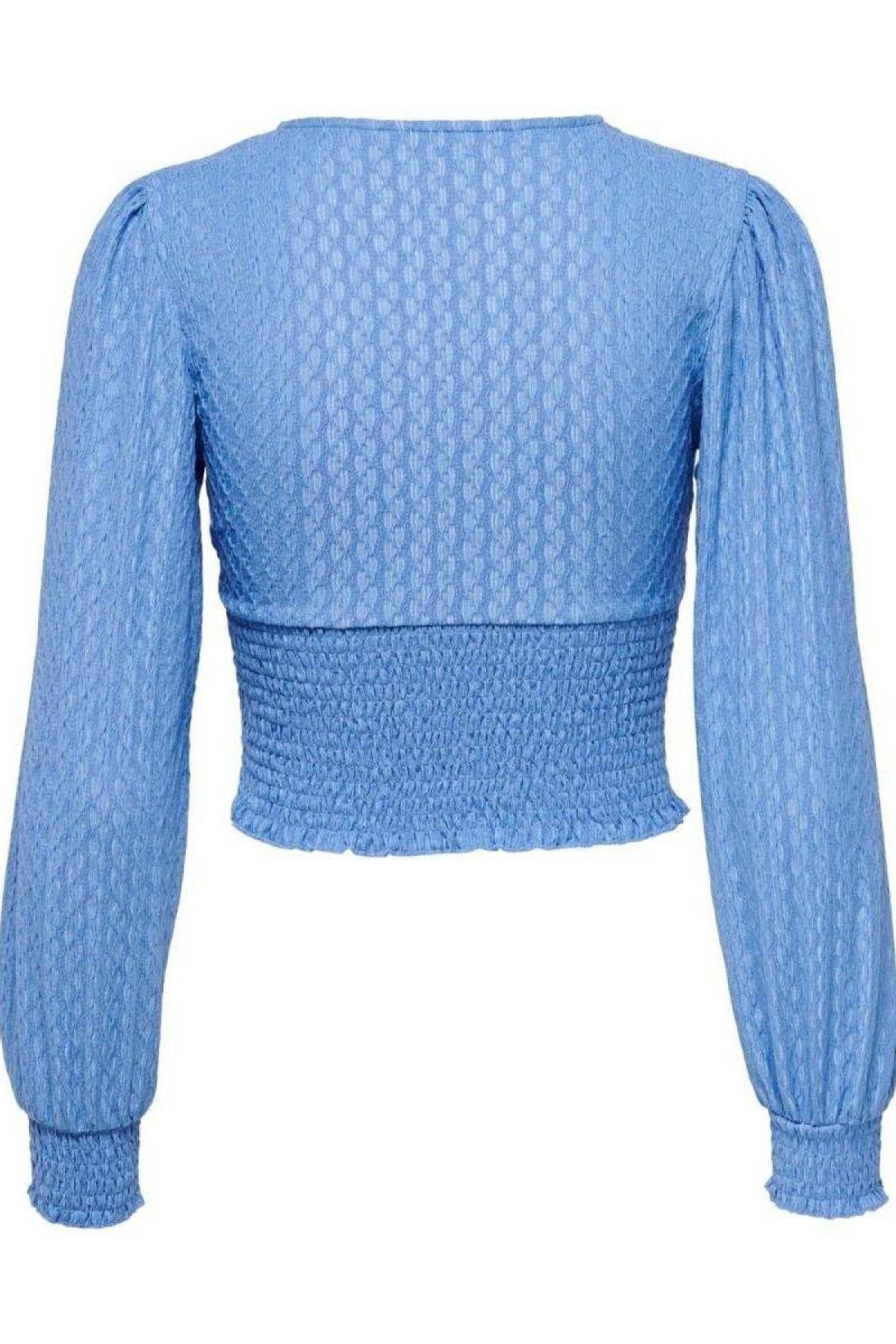 ONLY 15265455 V YAKA BEL LASTIKLI UZUN KOL KOL UCLARI LASTIKLI BLUZ