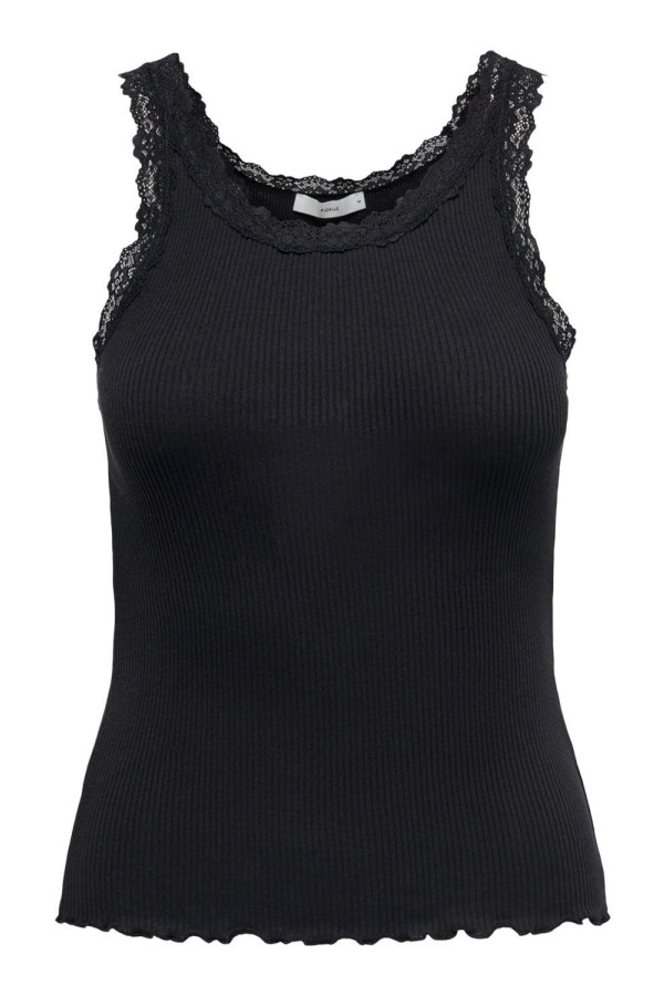 ONLY 15292057 PIGALE KENDINDEN CIZGILI DANTEL ASKI DETAYLI TSH