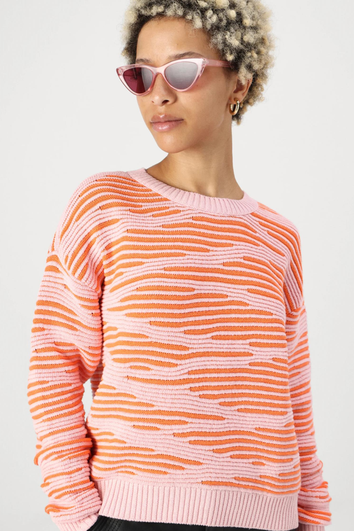 ONLY 15294777 CIZGILI 0 YAKA KADIN KAZAK