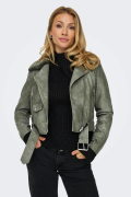 ONLY 15322399 KURK YAKA ALT KEMERLI SUNI DERI MONT ONLY 15322399 KURK YAKA ALT KEMERLI SUNI DERI MONT