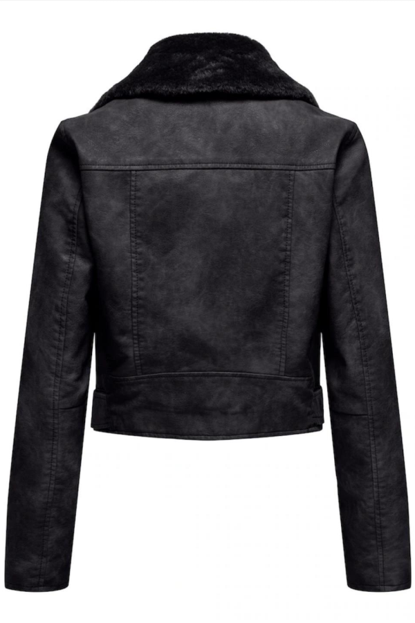 ONLY 15322399 KURK YAKA ALT KEMERLI SUNI DERI  MONT