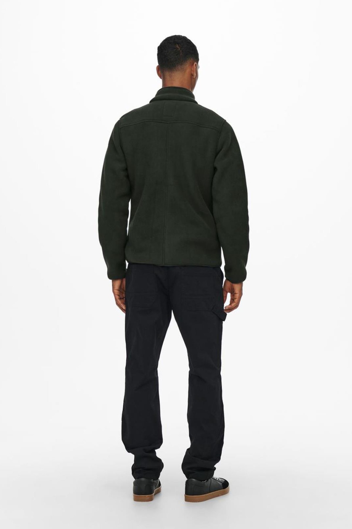 ONLY&SONS 22019350 GOGUS CEP USTU ARTIFACT YAZI BALIKCI YAKA 3 CEP ONDEN FERMUARLI SWEAT