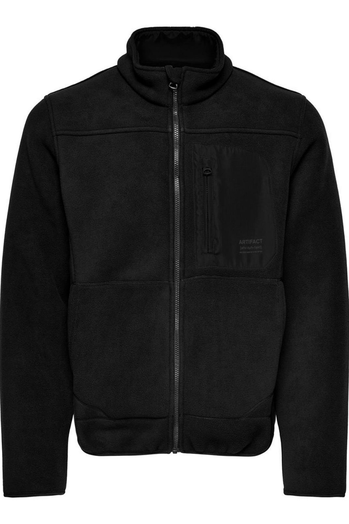 ONLY&SONS 22019350 GOGUS CEP USTU ARTIFACT YAZI BALIKCI YAKA 3 CEP ONDEN FERMUARLI SWEAT