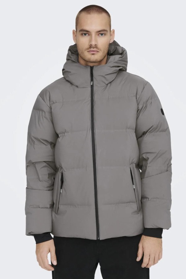 ONLY&SONS 22019743 WATERPROFF FERMUARLI KAPUSONLU KALIN SISME MONT