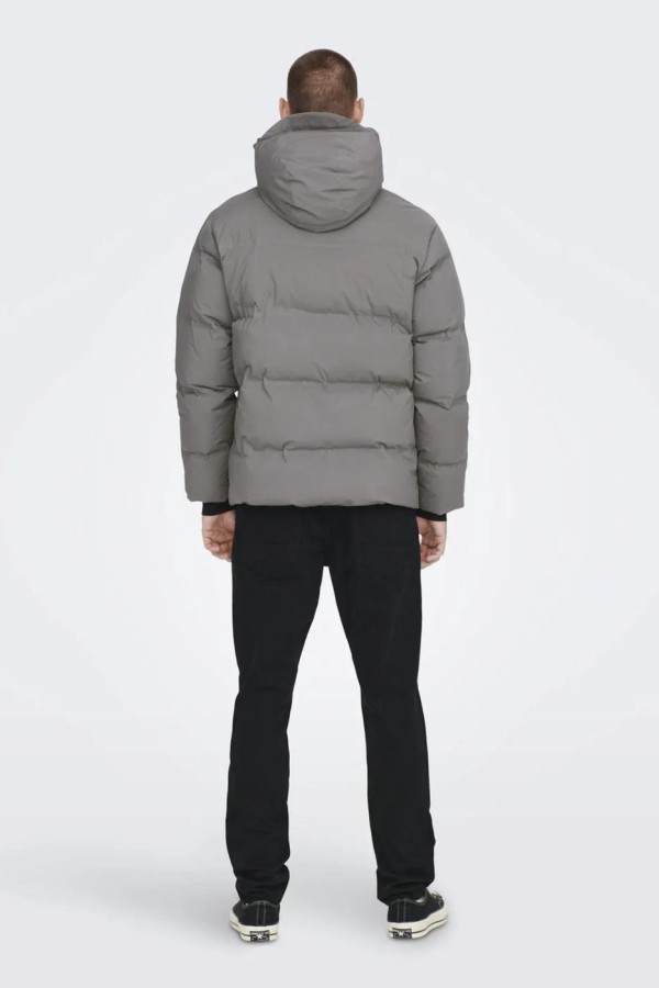 ONLY&SONS 22019743 WATERPROFF FERMUARLI KAPUSONLU KALIN SISME MONT