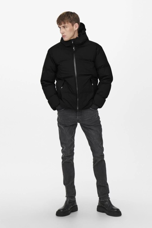 ONLY&SONS 22019743 WATERPROFF FERMUARLI KAPUSONLU KALIN SISME MONT