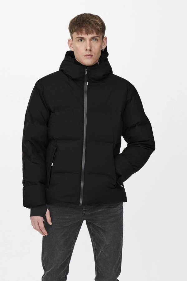 ONLY&SONS 22019743 WATERPROFF FERMUARLI KAPUSONLU KALIN SISME MONT