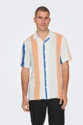 ONLY & SONS 22026100 KALIN CIZGILI KISA KOL GOMLEK ONLY & SONS 22026100 KALIN CIZGILI KISA KOL GOMLEK