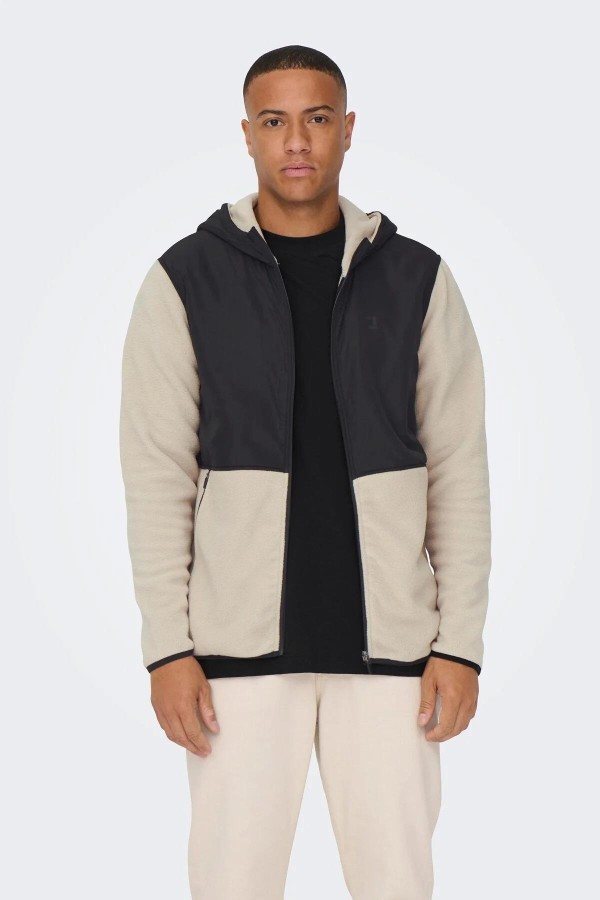 ONLY&SONS 22026190 ON FERMUARLI 2 PARCALI KAPUSONLU POLAR SWEAT